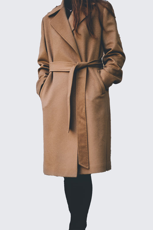 Tie Belt Twill Coat