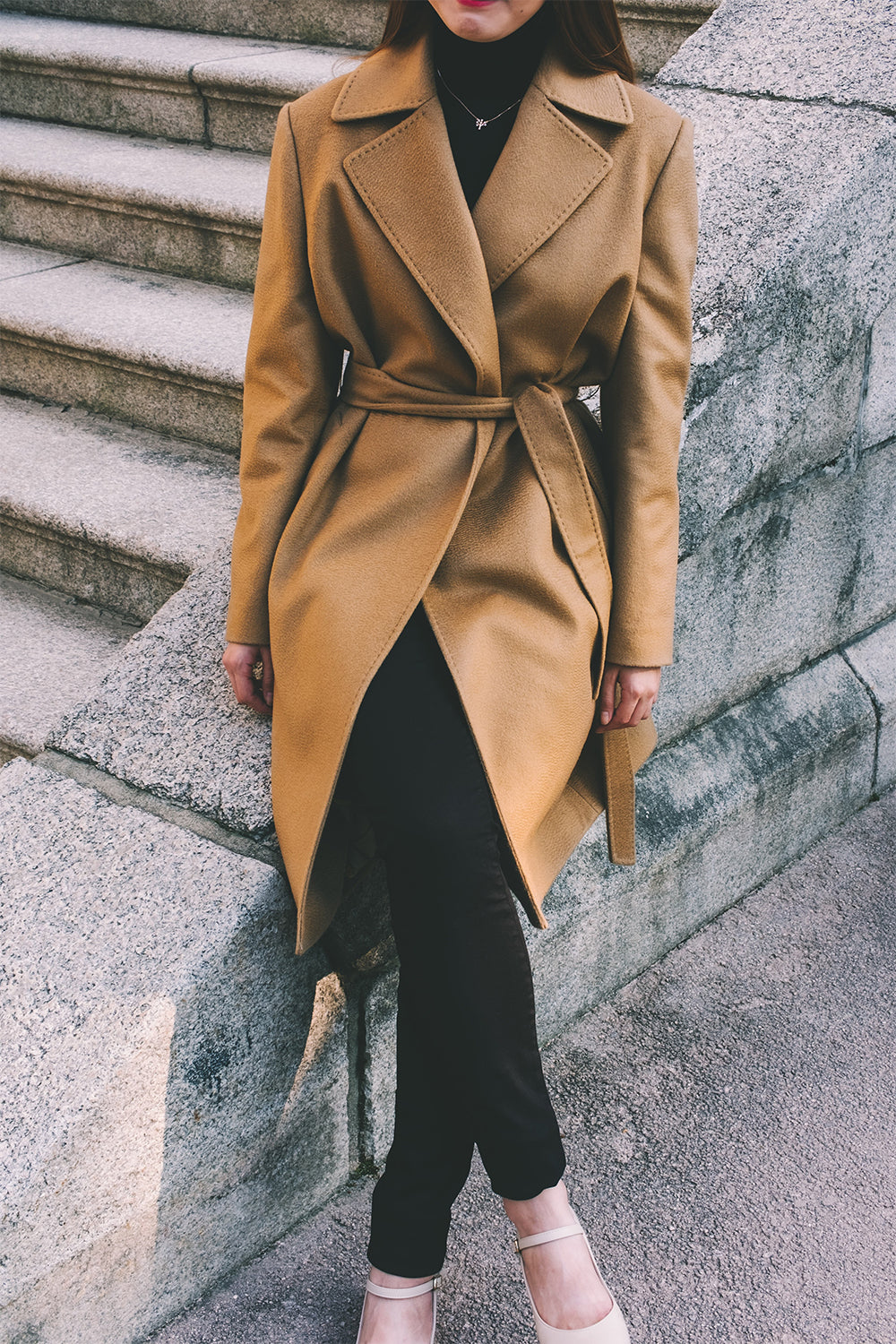 Tie Belt Twill Coat