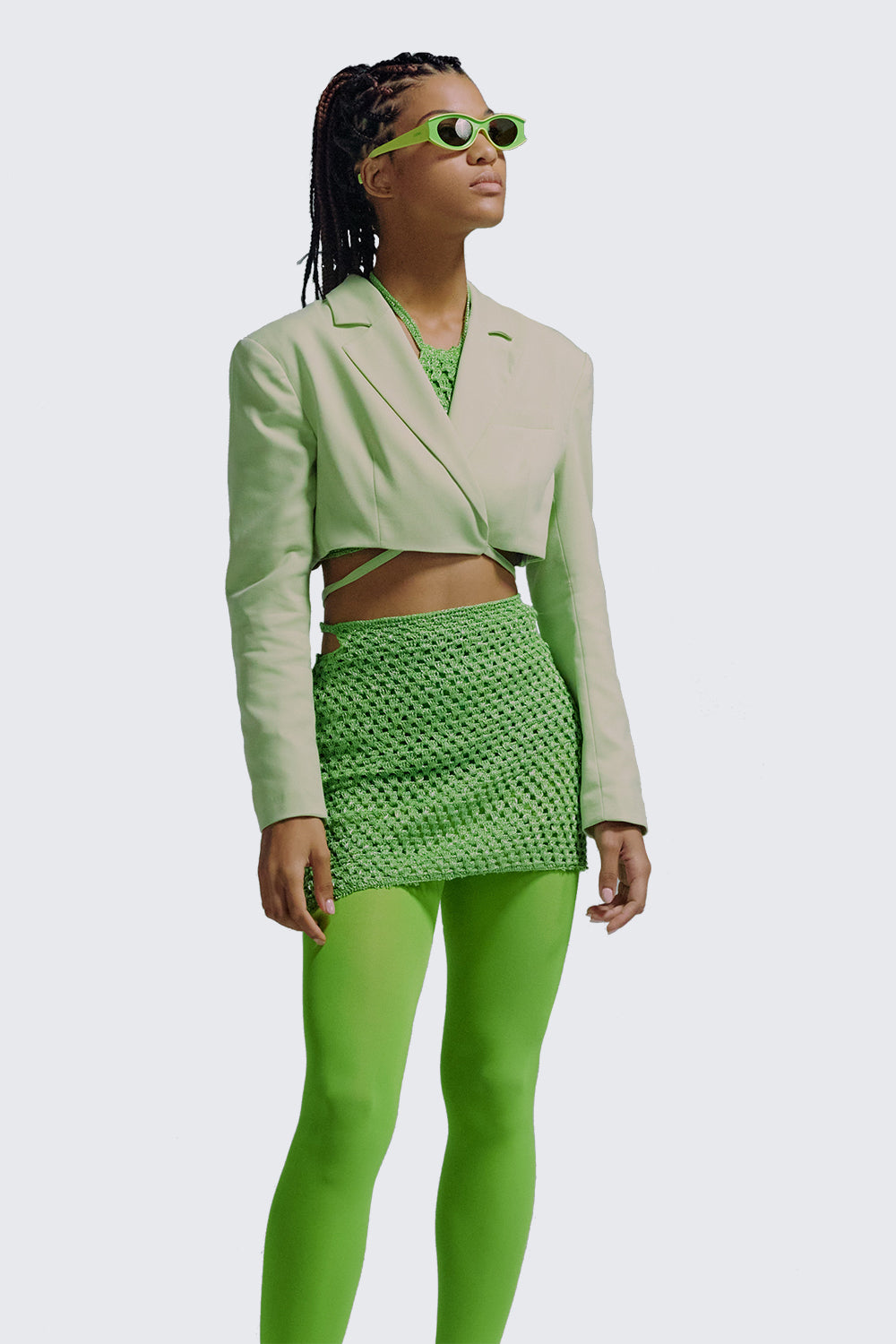 Cropped Twill Jacket