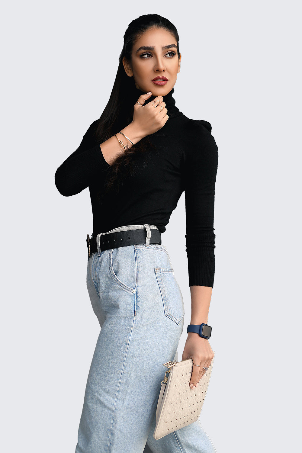 Knit Turtleneck Top